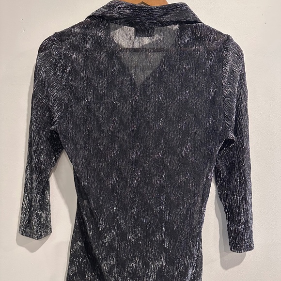 DYNAMITE Vintage Sparkly Blouse - Picture 2 of 5